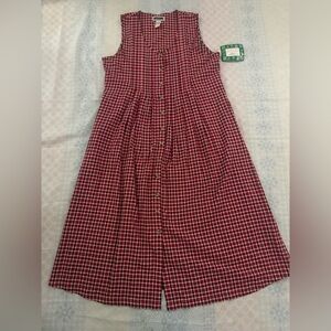 Bryn Connelly Vintage Red Plaid Button-Down Christmas Dress